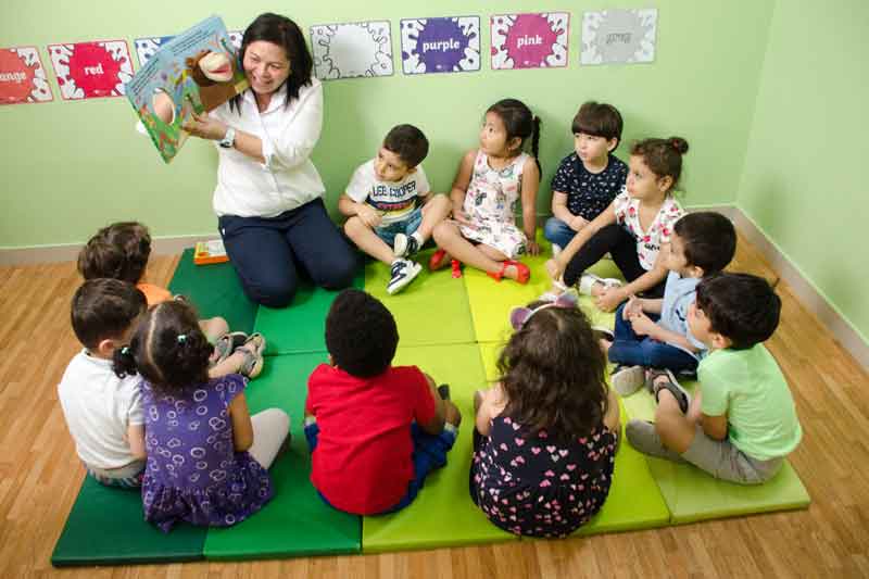 Storytelling time in nursery